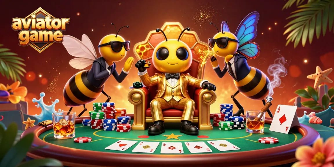 Aviator game scene showcasing a 3D mob boss and poker setup, rich in details and gambling dynamics.