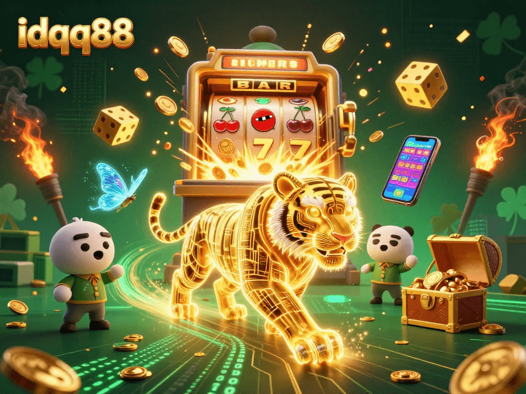 Experience captivating gameplay at idqq88 with a vibrant slot machine bursting with energy and wins.