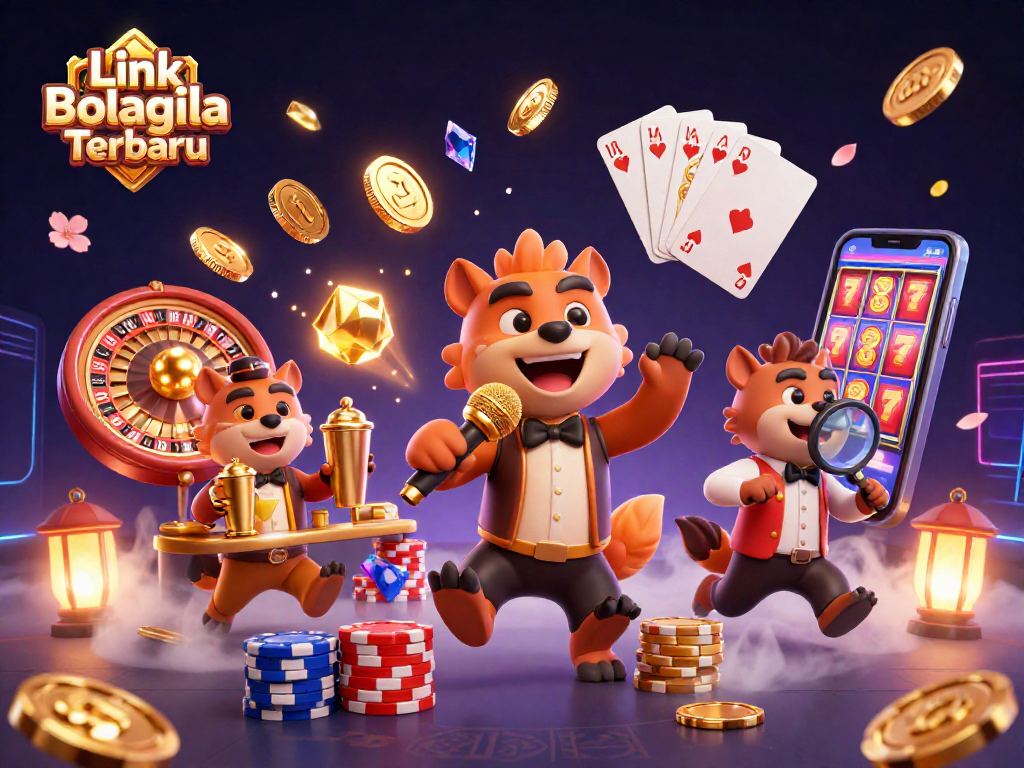 Experience thrilling games at Link Bolagila Terbaru featuring dynamic comedy scenes and vibrant casino elements.