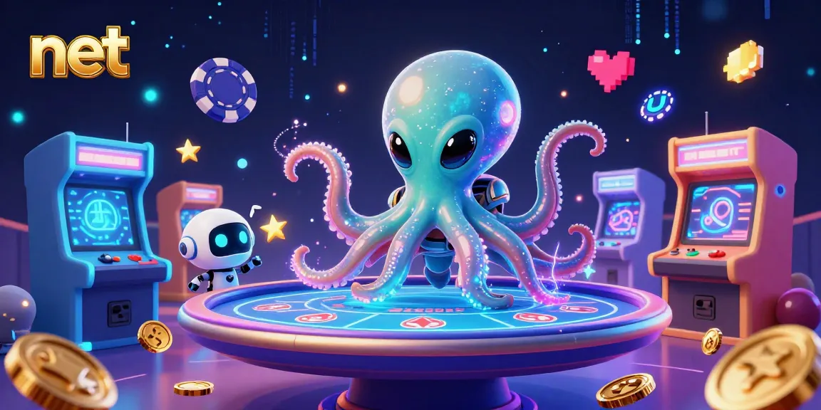 Play poker with the alien octopus at Net's holographic table for thrilling adventures.