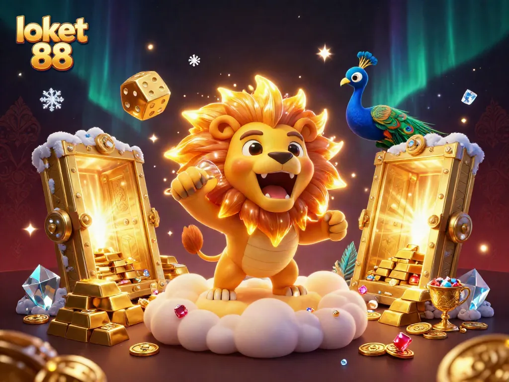 Experience the excitement of loket 88 with our dynamic casino illustration showcasing lavish treasures.
