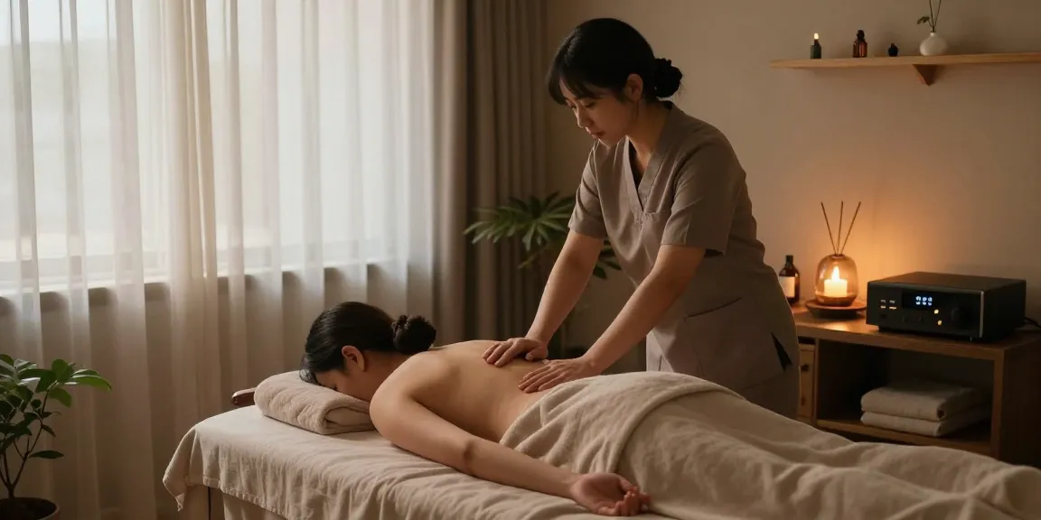 Experience a soothing 인천출장마사지 in a serene wellness spa setting with calming decor and soft lighting.