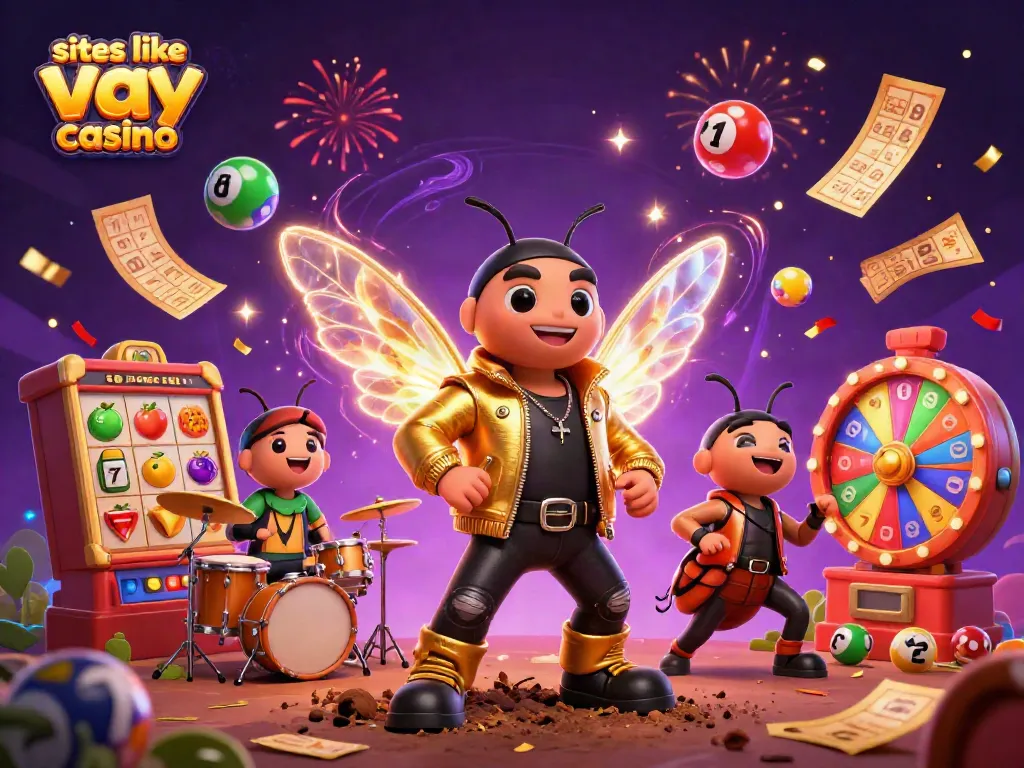 Experience exciting games at sites like yay casino in this vibrant 3D casino illustration.