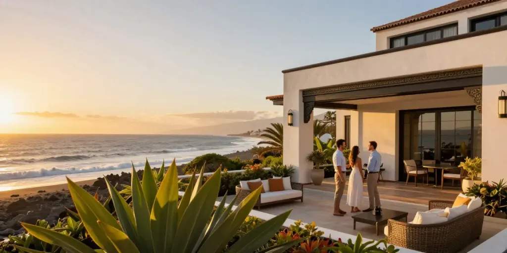 Cancasa property in Tenerife, showcasing luxury villa features against stunning ocean backdrop.