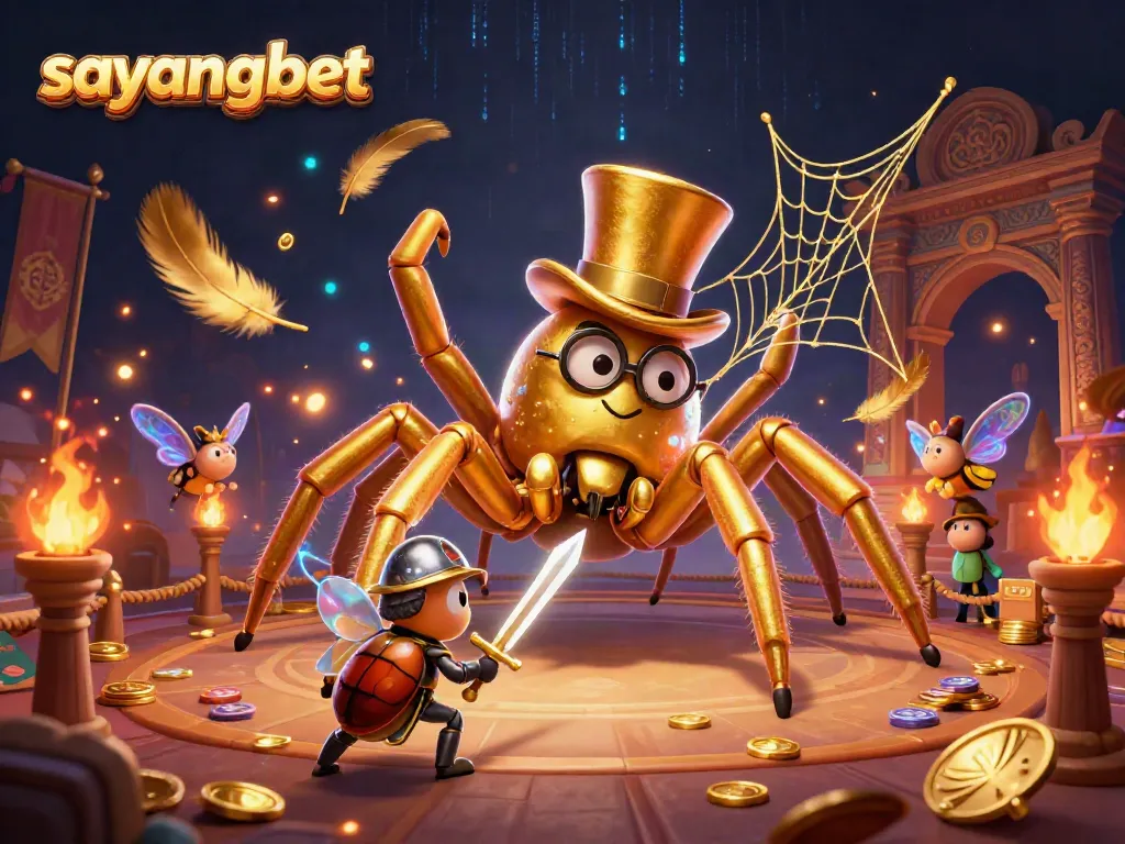 Experience thrilling gameplay with sayangbet, featuring gaming elements amid a vibrant casino atmosphere.