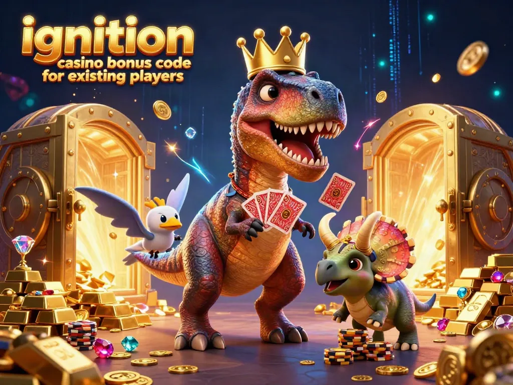 Engage with exciting game play at Ignition Casino Bonus Code for Existing Players with dinosaurs and treasures.
