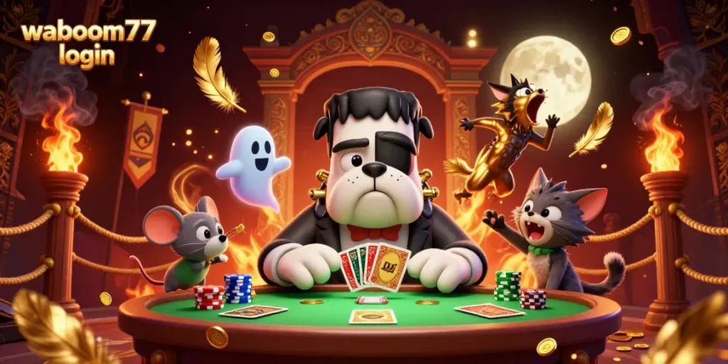 Play real money pokies by logging into Waboom77 with entertaining monsters and spooky atmosphere.