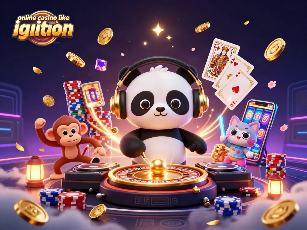 Experience an exciting online casino like ignition with vibrant characters and dynamic gaming elements.