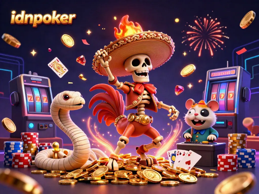 Memenangkan jackpot idnpoker dengan penuh keberuntungan bersama karakter konyol di pesta kasino