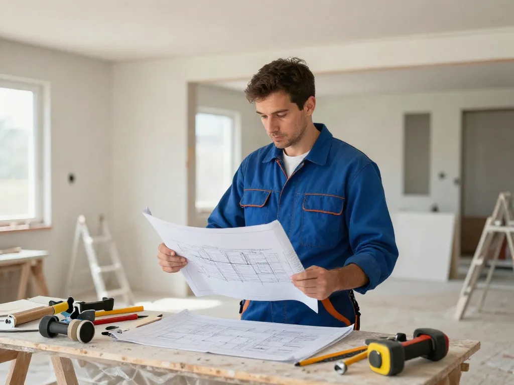 Professional contractor working on a home renovation for wish4d, showcasing trusted local services.