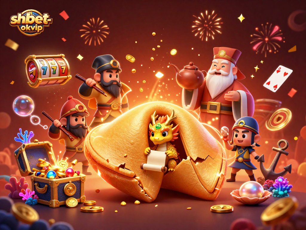 Engage in thrilling gameplay at shbet-okvip with vibrant 3D casino-themed imagery showcasing fortune elements and adventure.