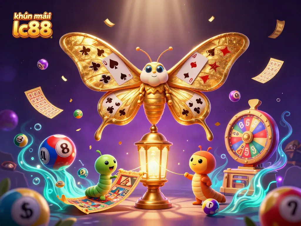 Experience the thrill of khuyến mãi lc88 with vibrant casino-themed illustration full of dynamic elements.