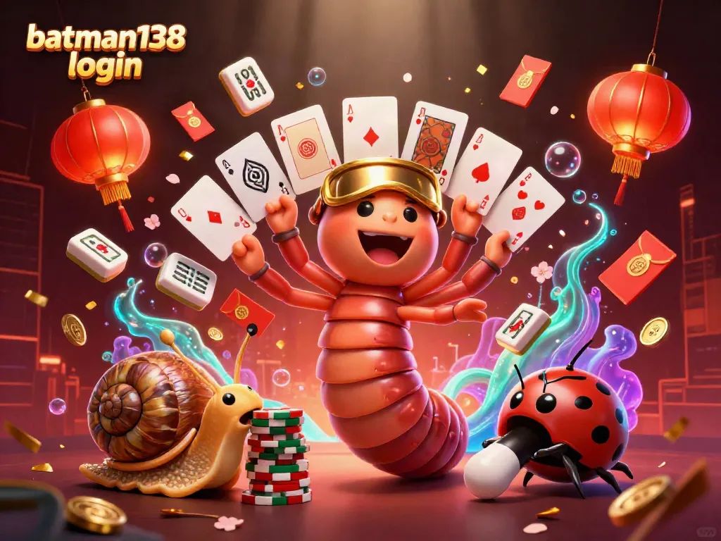 Engage in thrilling gameplay with batman138 login, featuring a dynamic casino scene with vivid characters and exciting elements.