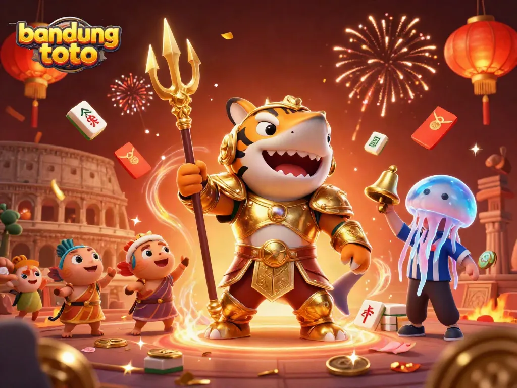 Spin and win big with bandung toto highlighted in a vibrant casino scene featuring characters and festive elements.