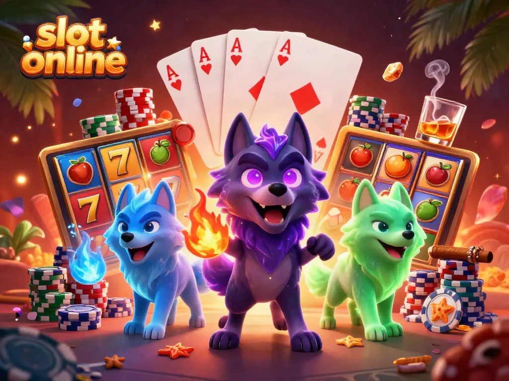 Win with exciting slot online games featuring immersive 3D characters and vibrant casino elements.