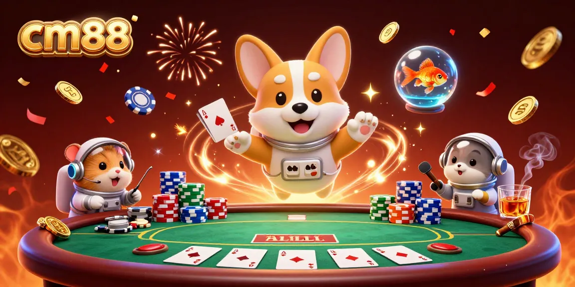 Play with excitement at cm88’s space casino featuring an astronaut corgi and amazing gaming elements.