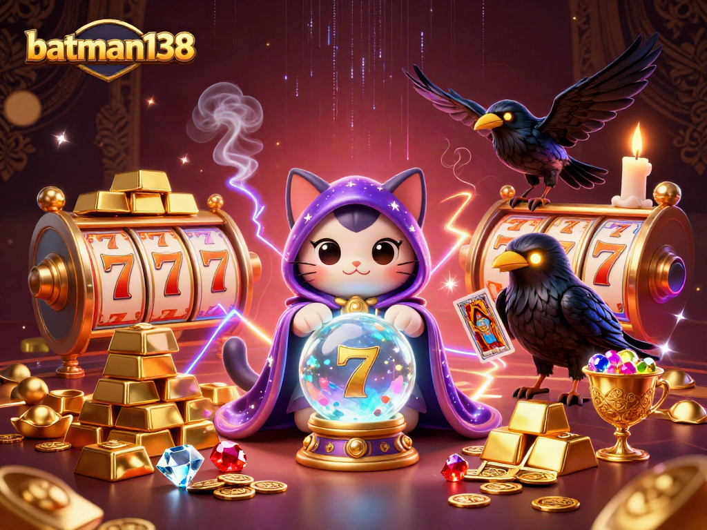 Experience the thrilling excitement of batman138 with a mystical casino scene filled with treasures.