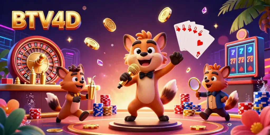 Menangkan permainan kasino dengan BTV4D saat hyena beraksi di klub komedi kasino!
