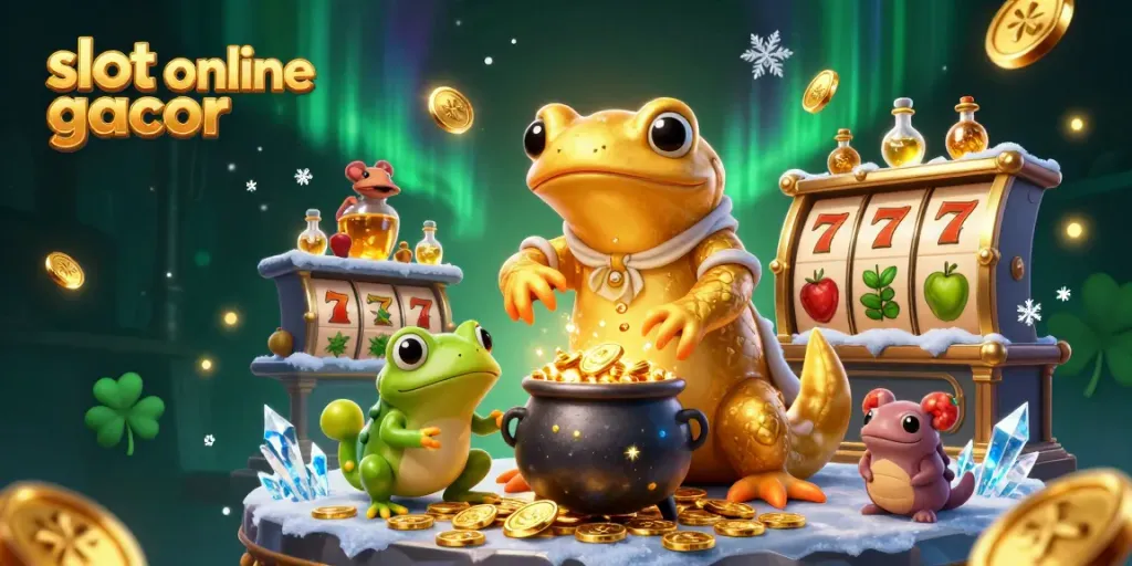 Experience the thrill of slot online gacor with the giant salamander alchemist transmuting luck into gold.