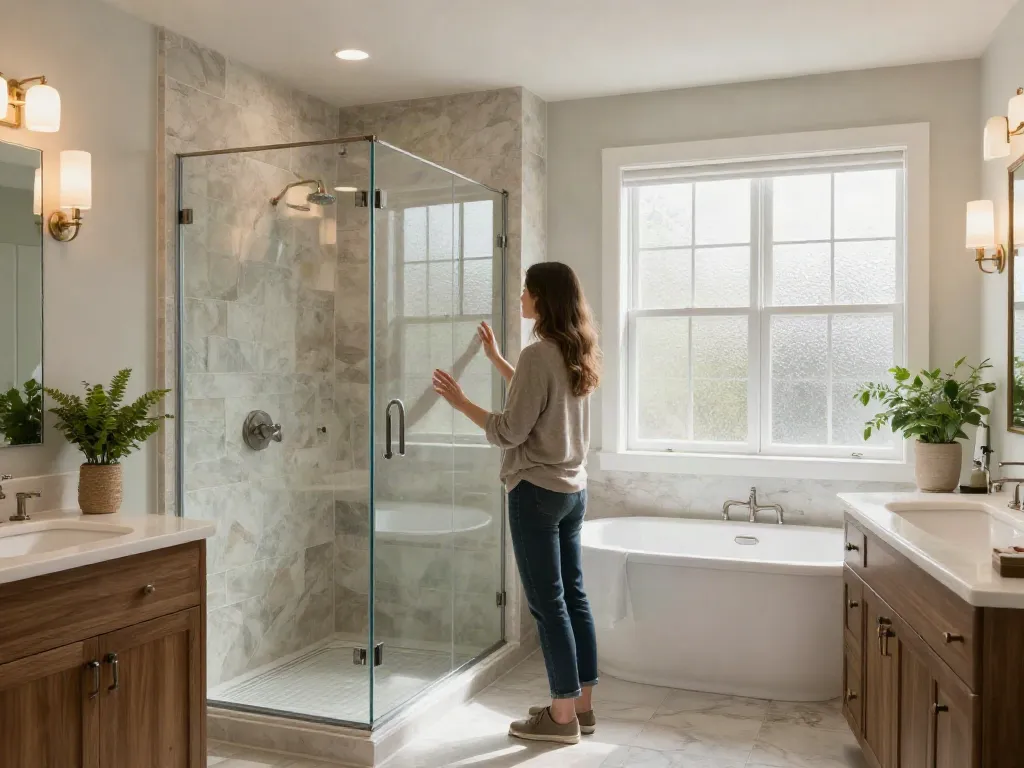 Transformative bathroom remodeling bellevue wa featuring modern walk-in shower and soaking tub.
